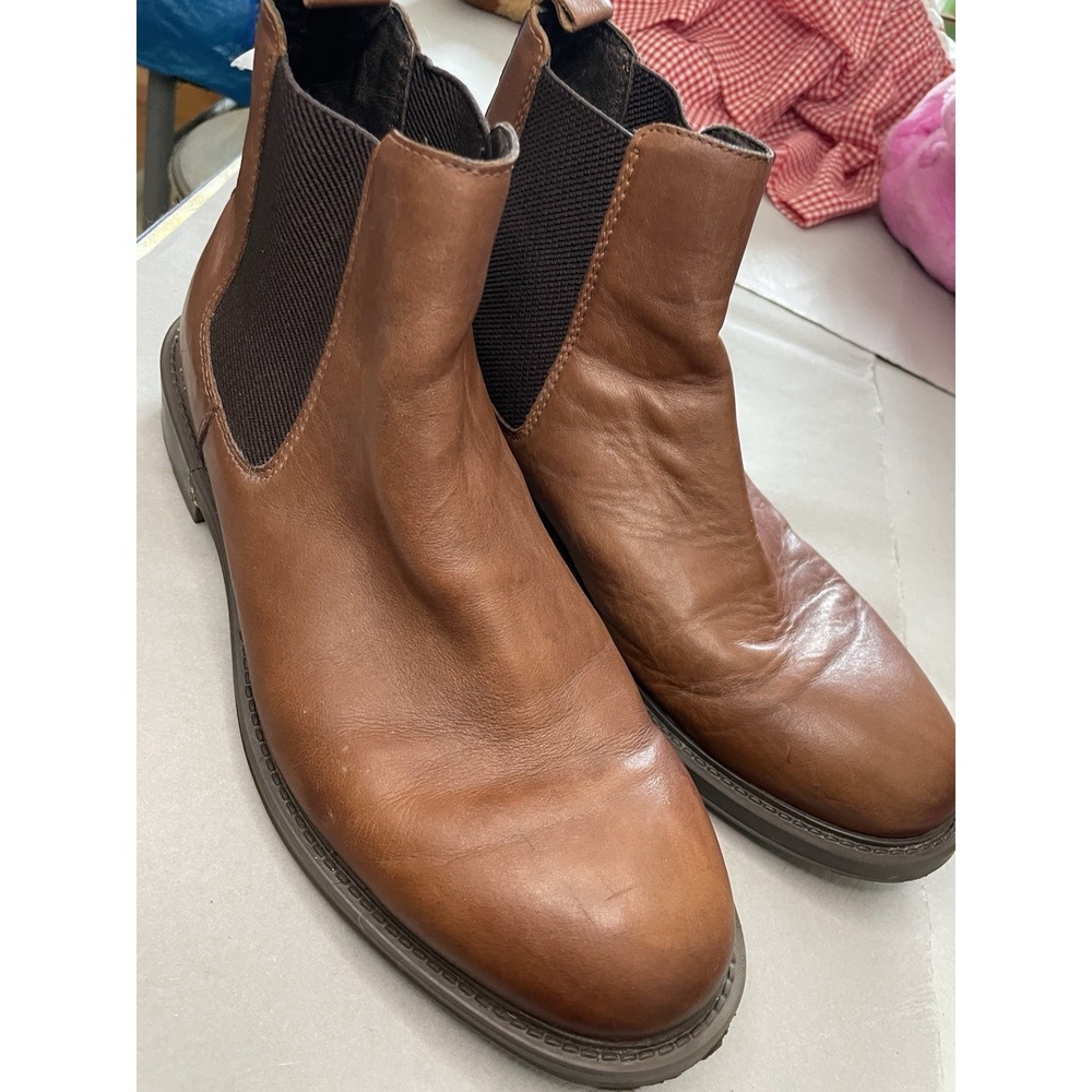 Vince Camuto Huntsley Brown Ankle Elastic Pull On Boots 9.5‎ Men's Clean Boy